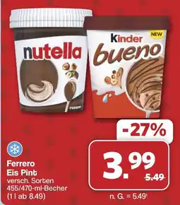 Famila Nord West Ferrero Eis Pint Angebot