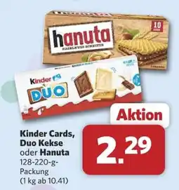 Combi Kinder Cards, Duo Kekse oder Hanuta Angebot