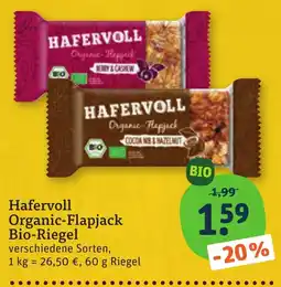 tegut Hafer voll Organic-Flapjack Bio-Riegel Angebot
