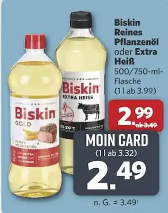 Combi Biskin Reines Pflanzenöl oder Extra Heiß Angebot