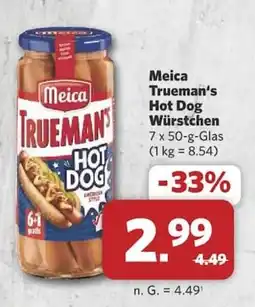 Combi Meica Trueman's Hot Dog Würstchen Angebot
