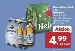 Combi Benediktiner Hell oder Heineken Angebot