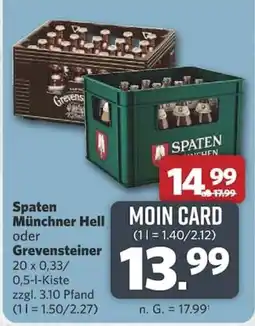 Combi Spaten Münchner Hell oder Grevensteiner Angebot