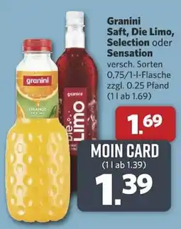 Combi Granini Saft, Die Limo, Selection oder Sensation Angebot