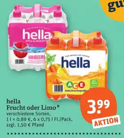 tegut hella Frucht oder Limo Angebot
