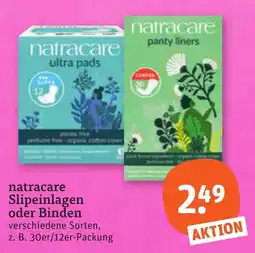 tegut natracare Slipeinlagen oder Binden Angebot