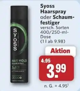 Combi Syoss Haarspray oder Schaumfestiger Angebot