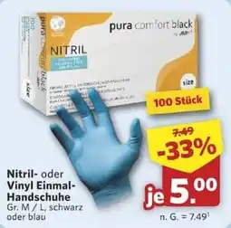 Combi pura comfort black Nitril- oder Vinyl Einmal-Handschuhe Angebot