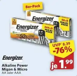 Combi Energizer Alkaline Power Migon & Micro Angebot