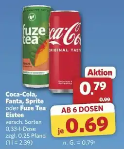 Combi Coca-Cola, Fanta, Sprite oder Fuze Tea Eistee Angebot