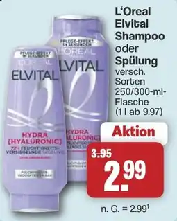 Famila Nord West L'Oréal Elvital Shampoo oder Spülung Angebot