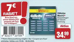 Famila Nord West Gillette Mach3* Rasierklingen Angebot