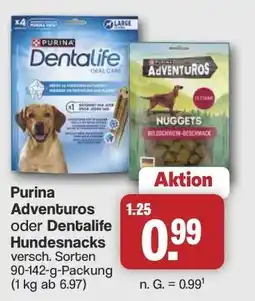 Famila Nord West Purina Adventuroso oder Dentalife Hundesnacks Angebot