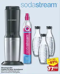 Famila Nord West sodastream Wassersprudler Crystal 3.0 titan Vorteilspack Angebot