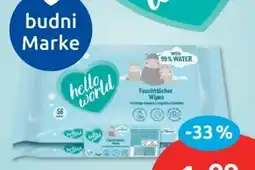 Budni Hallo Welt Hello World Feuchttücher Angebot