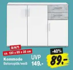 Repo Markt Kommode Betonoptik/weiß Angebot