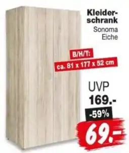 Repo Markt Kleiderschrank Sonoma Eiche Angebot