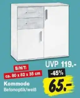 Repo Markt Kommode Betonoptik/weiß Angebot