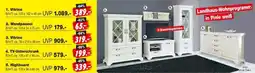 Repo Markt Landhaus-Wohnprogramm in Pinie weiß 1. Vitrine Angebot
