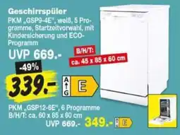 Repo Markt Geschirrspüler PKM Angebot