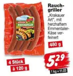 Repo Markt Rauchgriller "Krakauer Art" mit herzhaftem Emmentaler-Käse verfeinert Angebot