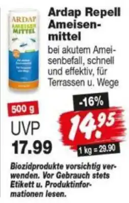 Repo Markt Ardap Repell Ameisenmittel Angebot