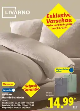 Lidl LIVARNO Musselin-Bettwäsche Angebot