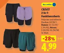 Lidl CRIVIT 2-in-1-Funktionsshorts Angebot