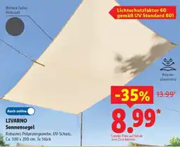 Lidl LIVARNO Sonnensegel Angebot