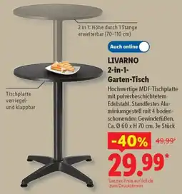 Lidl LIVARNO 2-in-1-Garten-Tisch Angebot