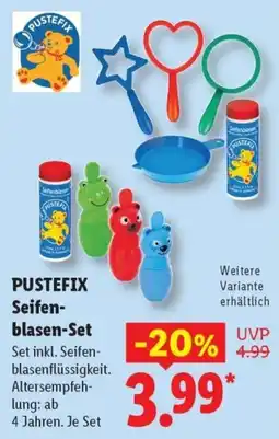 Lidl PUSTEFIX Seifenblasen-Set Angebot