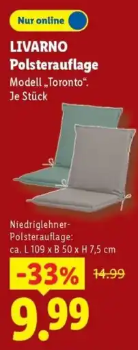Lidl LIVARNO Polsterauflage Modell,,Toronto". Angebot