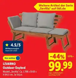 Lidl LIVARNO Outdoor-Daybed Modell,,Sevilla". Angebot
