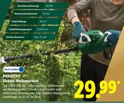 Lidl PARKSIDE Elektro-Heckenschere Typ,,PEHS 450 A2". Angebot