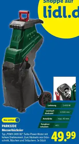 Lidl PARKSIDE Messerhäcksler Angebot
