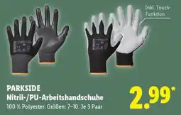 Lidl PARKSIDE Nitril-/PU-Arbeitshandschuhe Angebot