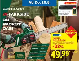 Lidl PARKSIDE Elektro-Kettensäge Typ „PEKS 2200 B1". Angebot