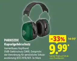 Lidl PARKSIDE Kapselgehörschutz Angebot