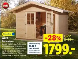 Lidl WEKA Gartenhaus Angebot