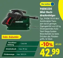 Lidl PARKSIDE Mini-Hochdruckreiniger Angebot