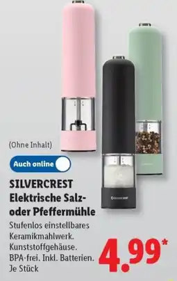 Lidl SILVERCREST Elektrische Salz- oder Pfeffermühle Angebot