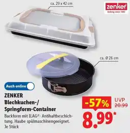 Lidl ZENKER Blechkuchen-/Springform-Container Angebot