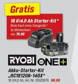 toom Baumarkt RYOBI ONE+ Akku-Starter-Kit Angebot