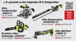 toom Baumarkt Akku-Handkreissäge R18CS-O Angebot