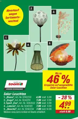 toom Baumarkt Solar-Leuchten Angebot