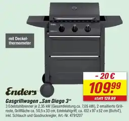 toom Baumarkt Enders Gasgrillwagen „San Diego 3“ Angebot