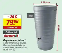 toom Baumarkt Regentonne „Maze“ Angebot
