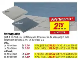 toom Baumarkt Betonplatte Angebot