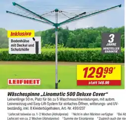 toom Baumarkt Wäschespinne „Linomatic 500 Deluxe Cover“ Angebot