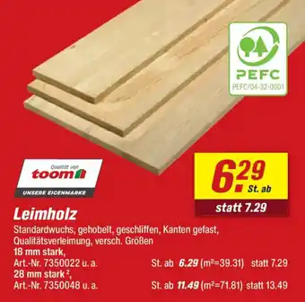 toom Baumarkt Leimholz Angebot